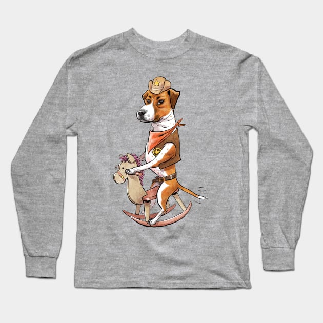 Cowboy Sam Long Sleeve T-Shirt by tommartinart